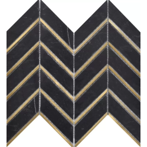 Nero Arrow Metal Mosaic - stone tile
